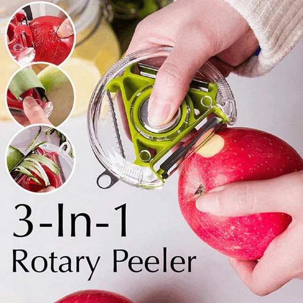 3 In 1 Compact Multifunctional Rotary Peeler For Potato And Vegetables Fruits