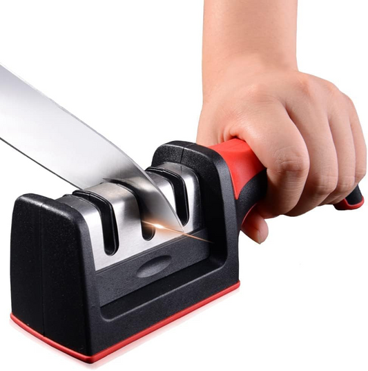 Kitchen Knife Sharpener Adjustable 4 in 1 Manual Knives and Scissor Sharpener Professional Blade Sharpening Tool Sharpener Stone