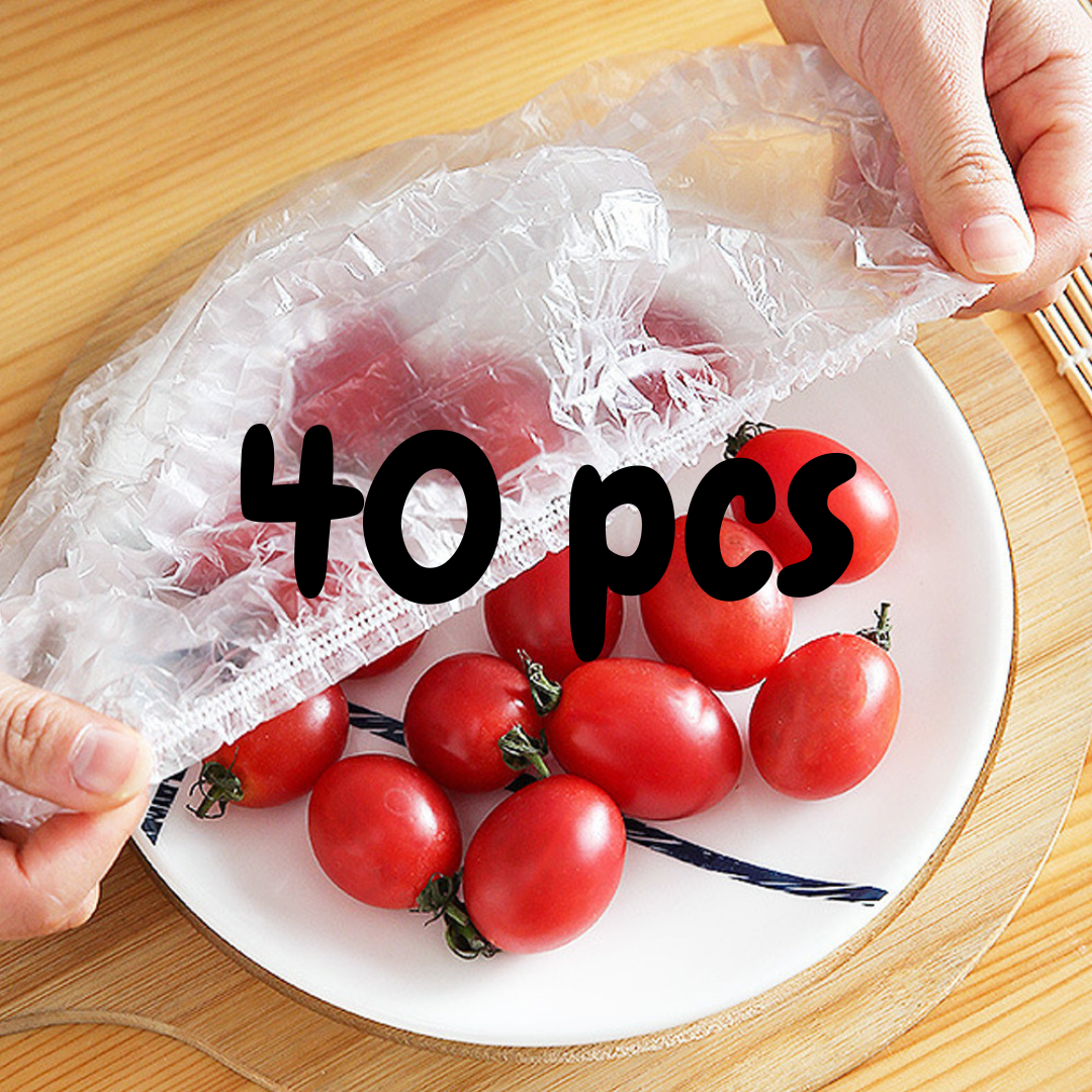 10/20/30/40/50/100 pcs Disposable Plastic Bag Food Cover Wrap Elastic Food Bags Lids For Fruit Bowls Cup Cap Storage Kitchen organizer Fresh Keeping Saver Bag